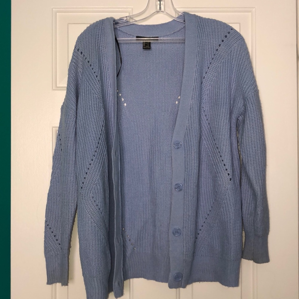 Forever 21 Light Blue Cardigan